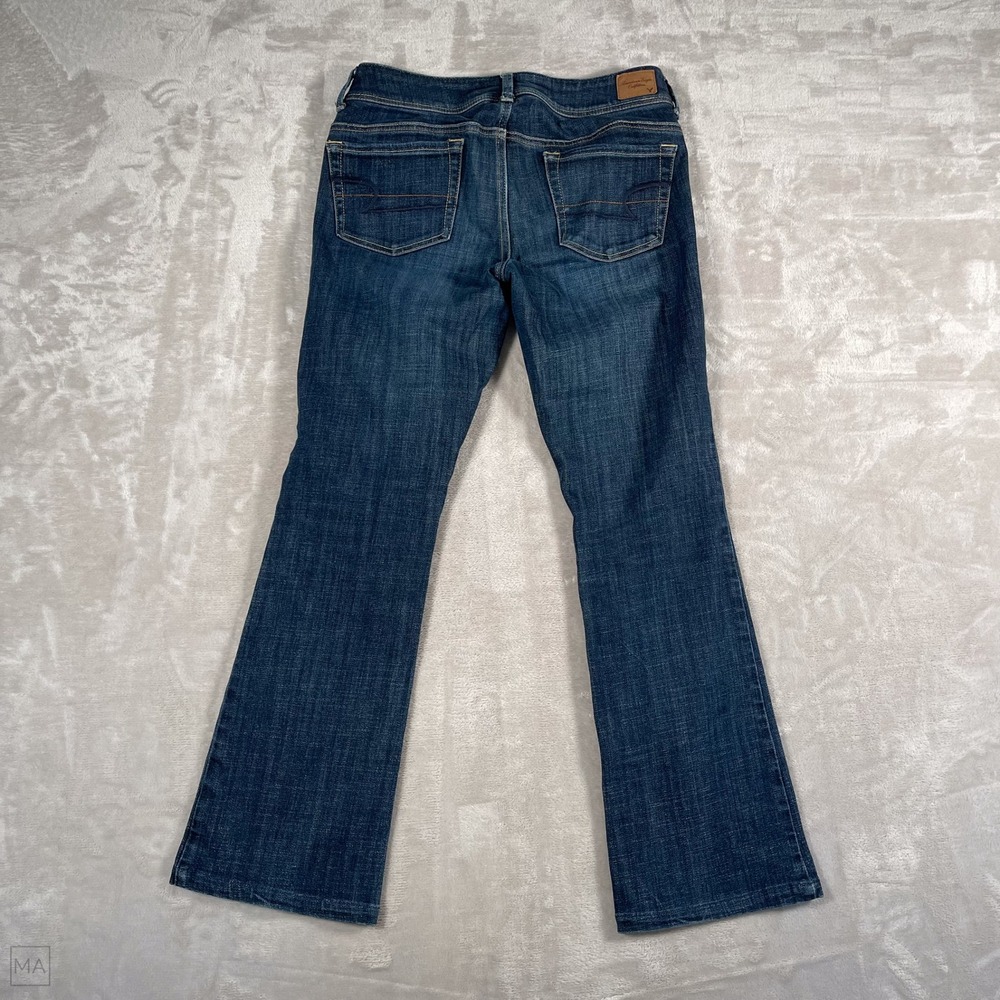 American Eagle Women's Jeans Original Boot Cut Denim Casual 2 Short Blue - Picture 7 of 7